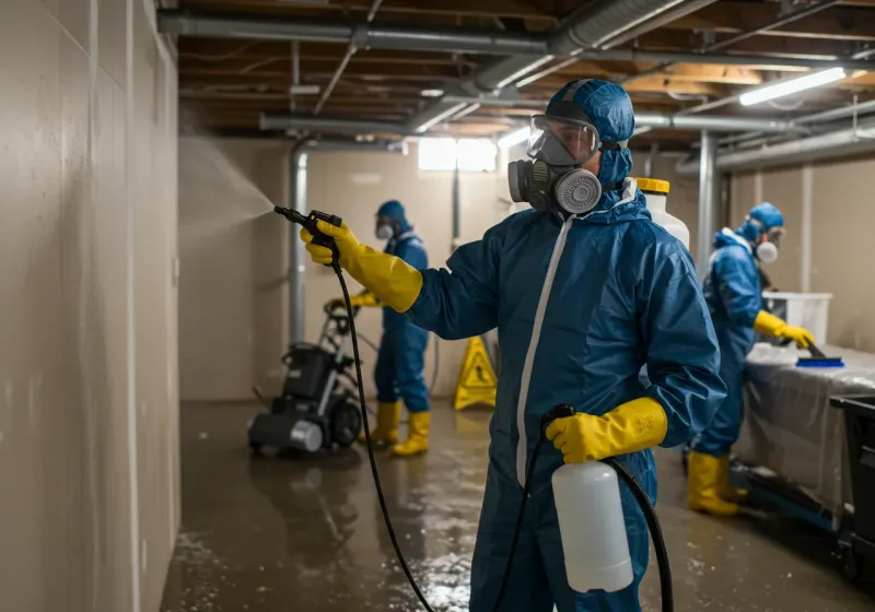 Basement Sanitization and Antimicrobial Treatment process in Morgantown, WV