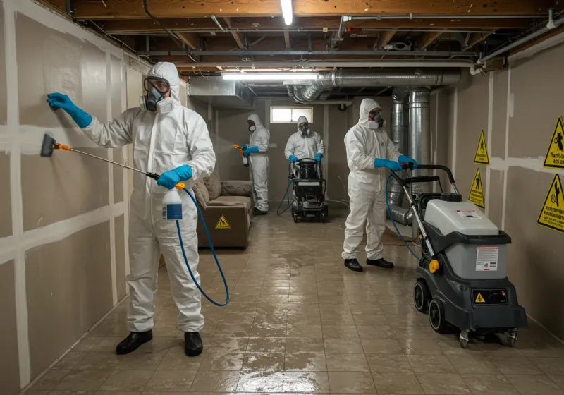 Basement Moisture Removal and Structural Drying process in Morgantown, WV